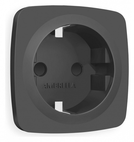 Накладка для розетки с заземлением и со шторками Ambrella Volt OMEGA OP9070 
