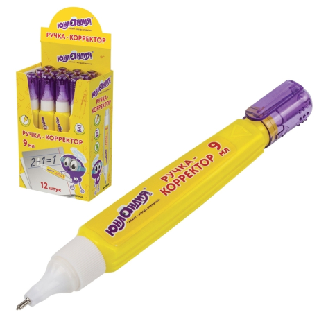 Нарушена упаковка! <209154> Ручка-корректор ЮНЛАНДИЯ, 9 мл, металлический наконечник, 228432 (228432)