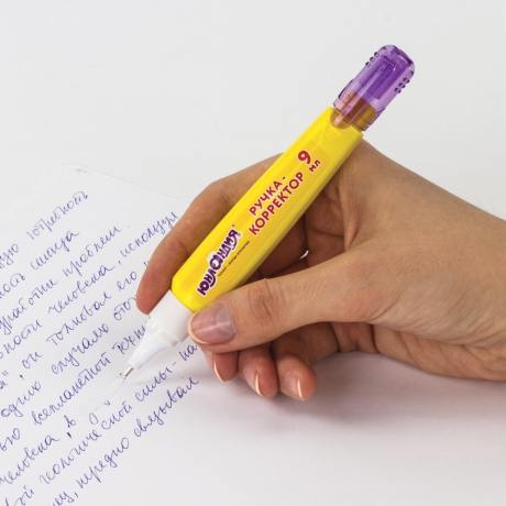 Нарушена упаковка! <209154> Ручка-корректор ЮНЛАНДИЯ, 9 мл, металлический наконечник, 228432 (228432)