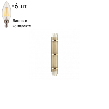 Настенный светильник с лампочками Odeon Light Empire 4854/6W+Lamps E14 Свеча 