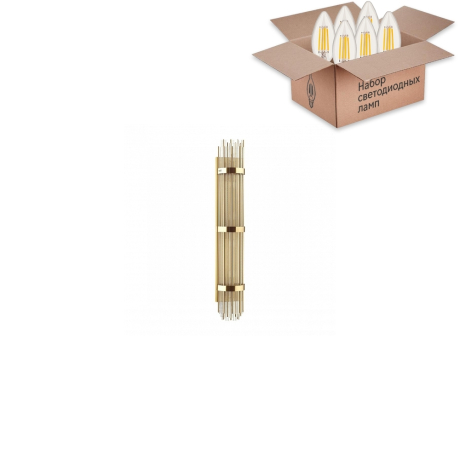 Настенный светильник с лампочками Odeon Light Empire 4854/6W+Lamps E14 Свеча 