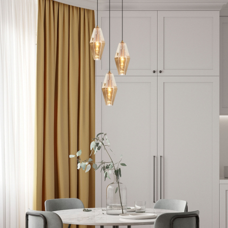 Подвесной светильник Prism Eurosvet 50236/3 янтарный 