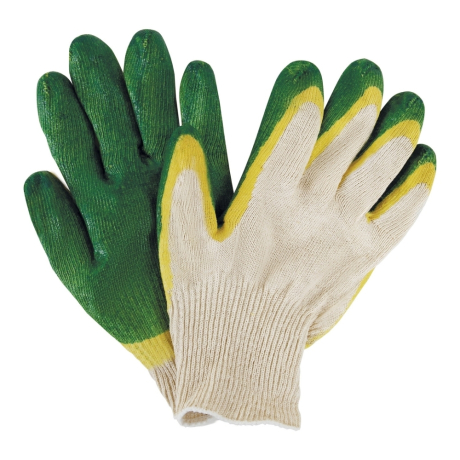 Нарушена упаковка! <221353> Перчатки хлопчатобумажные износостойкие, ДВОЙНОЙ латексный облив, 13 класс, КОМПЛЕКТ 5 ПАР, LAIMA ЛЮКС, 605349 (605349)