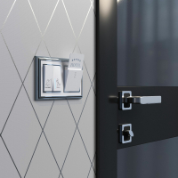 Выключатель двухклавишный для отелей (белый) Werkel W1120801