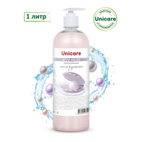 Нарушена упаковка!  <376156> Мыло-крем жидкое 1 л UNICARE "Жемчужное", увлажняющее, дозатор, UC501058 (608154)