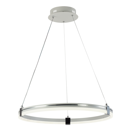 Подвесная диммируемая люстра с пультом ДУ Profit Light 6043/1 WHT+CHR 68W 