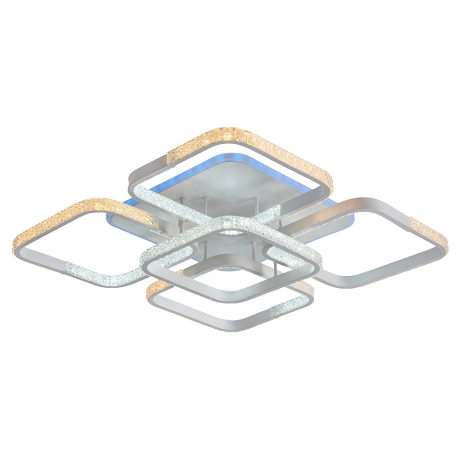 Светодиодная диммируемая люстра с ПДУ Profit Light 8026/4+1 WHT A 148W+10W RGB 