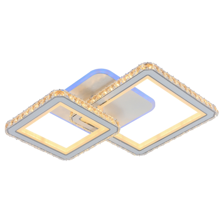 Светодиодная диммируемая люстра с ПДУ Profit Light 8048/2 WHT 142W+8W RGB 