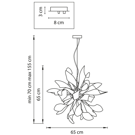754267 (MD6910-6A) Подвесная люстра Lightstar с поддержкой Алисы, Turbio 