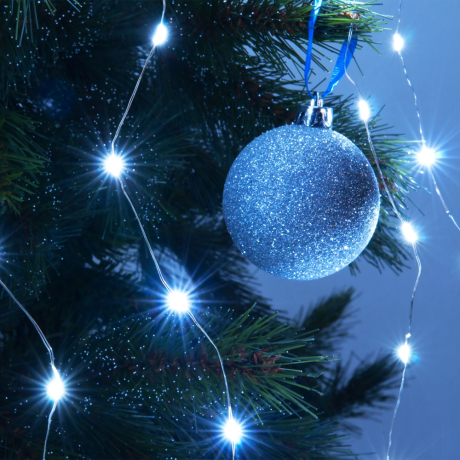 2*2,6м. Гирлянда занавес Роса холодный свет Eurosvet 230V 200-006 (a060424)