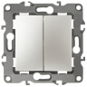 Выключатель двухклавишный ЭРА 12 10AX 250V 12-1104-15 Б0019290