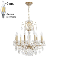 Подвесная люстра с лампочками CRYSTAL LUX Montana SP9+Lamps