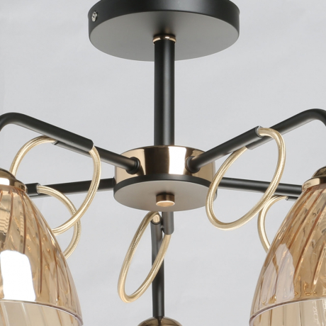 Люстра на штанге со светодиодными лампочками E27, комплект от Lustrof. №384187-674072 