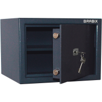 Сейф BRABIX "КМ-260", 260х360х290 мм, 13 кг, ключевой замок + полка, крепление к стене, 291165 (291165)