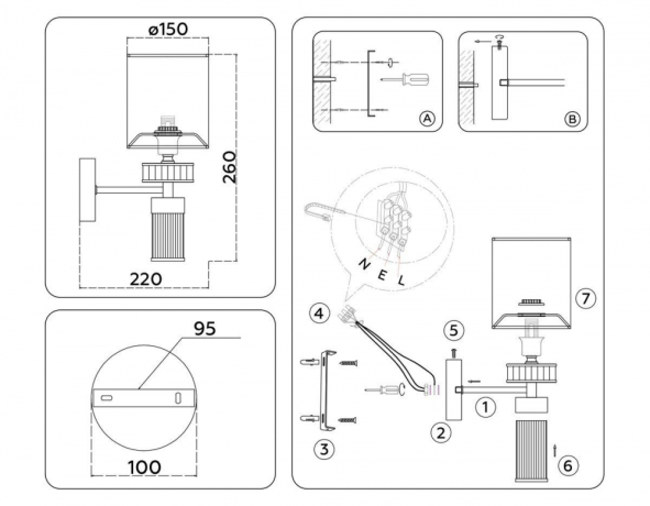 Бра Ambrella Light High Light Classic LH71305 