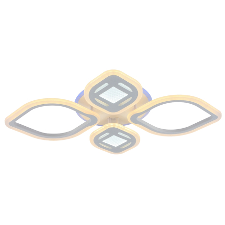 Светодиодная диммируемая люстра с ПДУ Profit Light 8439/2+2 WHT 100W+7W RGB 