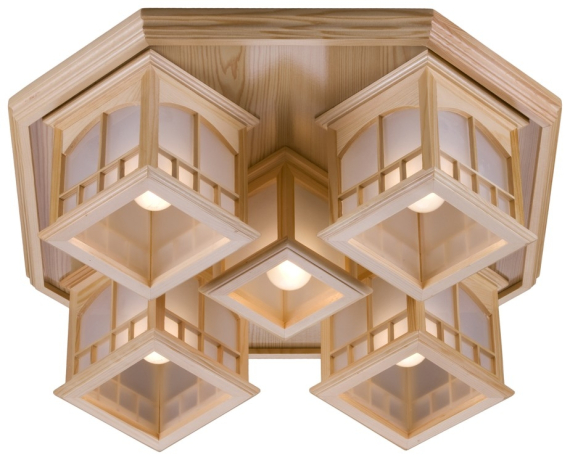 Потолочный светильник с лампочками Velante 513-717-05+Lamps E27 P45 