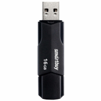 Набор из 2 шт, Флеш-диск 16 GB SMARTBUY Clue USB 2.0, черный, SB16GBCLU-K (513784)