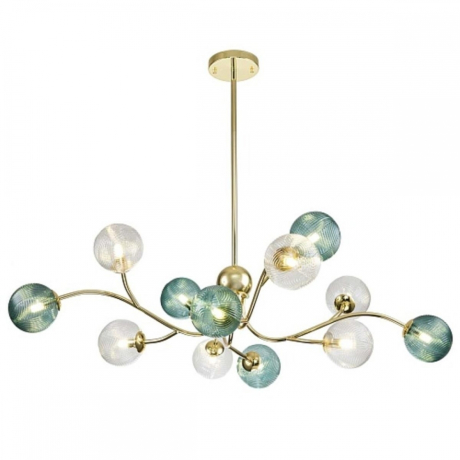 Нарушена упаковка!  <516667> Люстра на штанге Indigo Selva 11032/12R Gold V000298