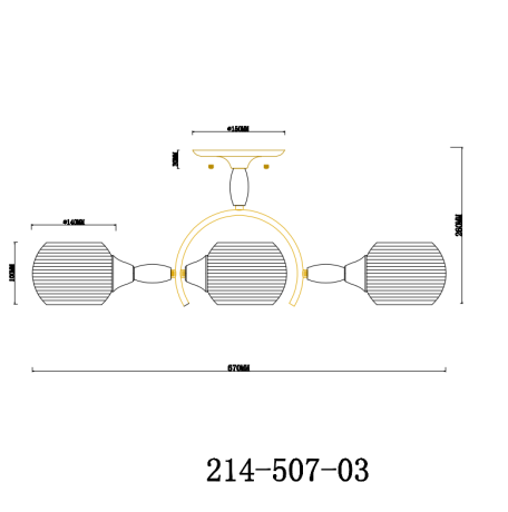 Потолочный светильник с лампочками Velante 214-507-03+Lamps 