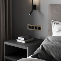 Сенсорный выключатель одноклавишный с подсветкой (черный) W4512008 Werkel