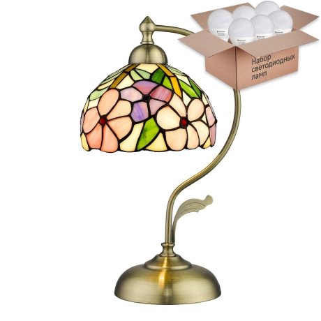 Настольная лампа с лампочкой Velante 888-804-01+Lamps E27 P45 