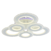 Светодиодная диммируемая люстра с ПДУ Profit Light 8081/3+3 WHT 216W+7W RGB