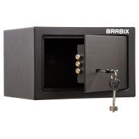 Сейф мебельный BRABIX "SF-170KL", 170х260х230 мм, ключевой замок, черный, 291142, S103BR210514 (291142)