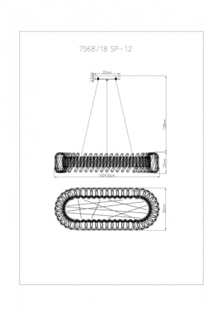 Подвесная люстра со светодиодными лампочками E14 , комплект от Lustrof. №240826-622880 