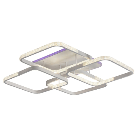 Светодиодная диммируемая люстра с ПДУ Profit Light 8026/4 WHT B 152W+10W RGB 