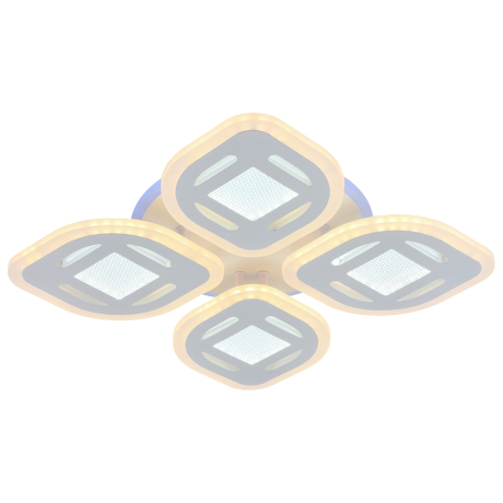 Светодиодная диммируемая люстра с ПДУ Profit Light 8439/4A WHT 104W+7W RGB 