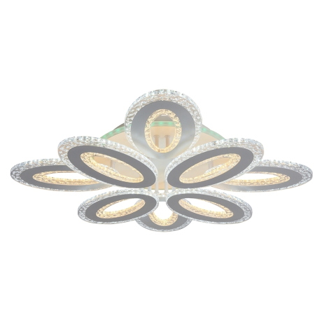 Нарушена упаковка!  <317648> Светодиодная диммируемая люстра с ПДУ Profit Light 8080/4+4 WHT