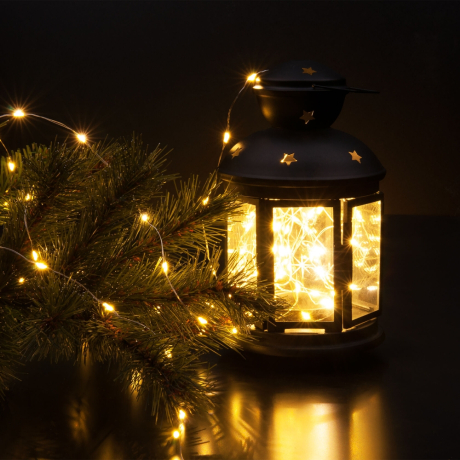 10м. Гирлянда нить Роса теплый свет Eurosvet 230V 400-009 (a060413)