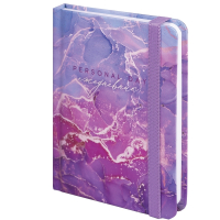 Нарушена упаковка! <402316> Ежедневник недатированный с резинкой, МАЛЫЙ ФОРМАТ А6 (109х148 мм), BRAUBERG, 128 л., "Мрамор", 114569 (114569)