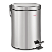 Нарушена упаковка! <209760> Ведро-контейнер для мусора (урна) с педалью LAIMA "Classic", 12 л, зеркальное, нержавеющая сталь, со съемным внутренним ведром, 232261 (232261)