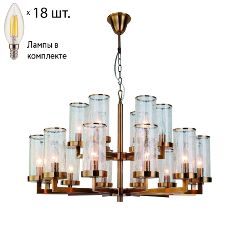 Подвесная люстра с лампочками Favourite Assembly 2060-18P+Lamps E14 Свеча 