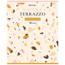 Нарушена упаковка!  <605495> Тетрадь А5, 96 л., BRAUBERG, скоба, клетка, TWIN-лак, "Natura Terrazzo", 404431 (404431)