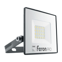 Нарушена упаковка!  <316016> Светодиодный прожектор 20W 6400K (холодный) IP65 Feron PRO LL-1000 41538
