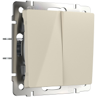 Перекрестный переключатель двухклавишный (слоновая кость) Werkel W1123003