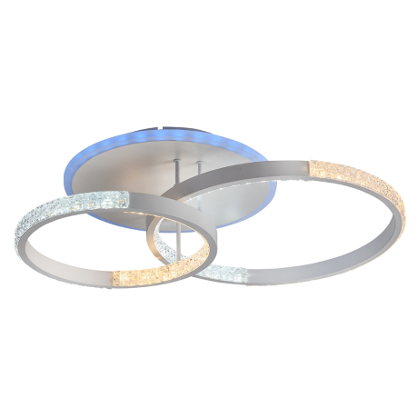 Светодиодная диммируемая люстра с ПДУ Profit Light 8047/2 WHT 60W+6W RGB 