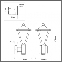 Уличный настенный светильник Odeon Light Bearitz Nature 6655/15WL