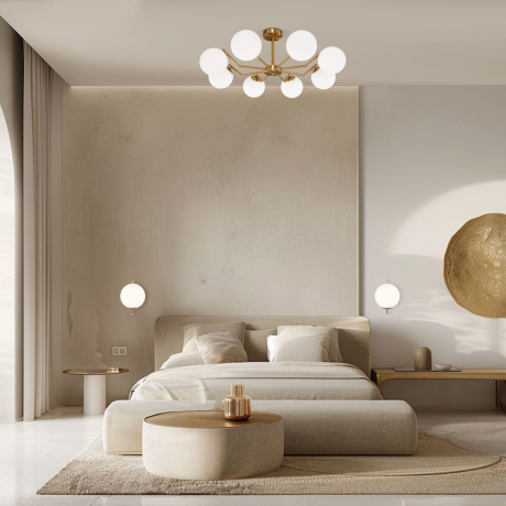 Люстра на штанге Eurosvet Frost 70154/8 латунь 