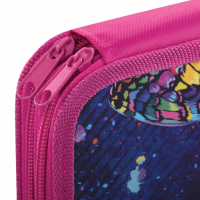 Пенал ЮНЛАНДИЯ, 2 отделения, ламинированный картон, 19х11 см, "Colorful butterfly", 270886 (270886)