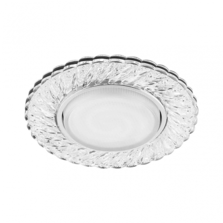 Светильник встраиваемый с белой LED подсветкой Feron CD4021 потолочный GX53 без лампы прозрачный 29474 
