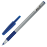 Нарушена упаковка!  <709748> Ручка шариковая с грипом BRAUBERG "i-STICK POINT", СИНЯЯ, корпус серый, игольчатый узел 0,7 мм, линия письма 0,35 мм, 144021