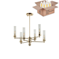 Люстра на штанге с лампочками Lumion Kamilla 5274/6C+Lamps E14 Свеча