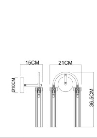 Бра Arte Lamp Borgia A4088AP-2AB