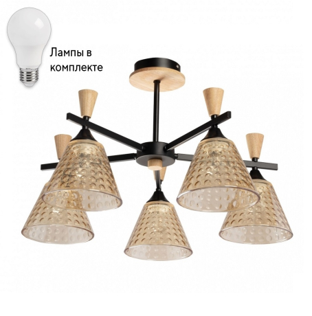Люстра на штанге с лампочками DeMarkt 635015605+Lamps 