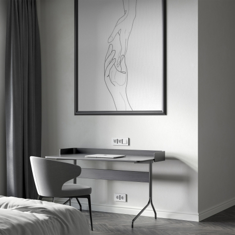 Рамка на 3 поста Split (белый/черный, soft-touch) W0033068 Werkel (a067990) 