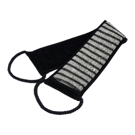 Нарушена упаковка! <296890> Мочалка ''Мужская'' лента, 10х60 см (10х74 см с ручками) ''Банные штучки'' 41264